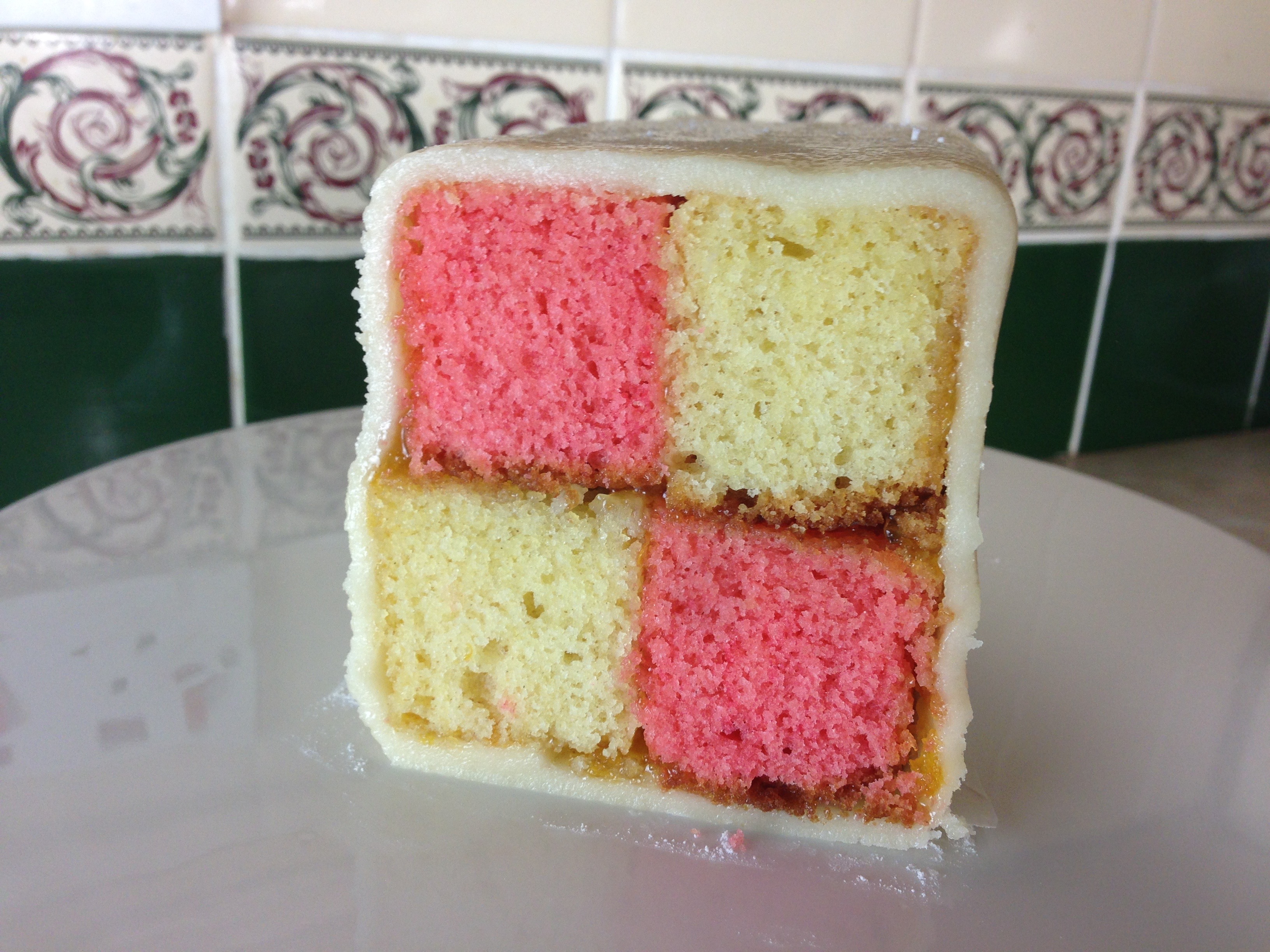 Battenberg Cake without a Battenberg tin