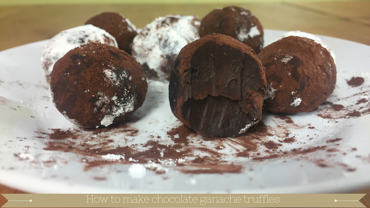 Make chocolate ganache truffles with leftover ganache