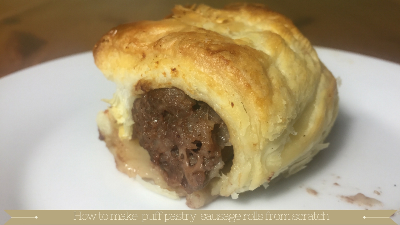 How to make sausage rolls with puff pastry from scratch