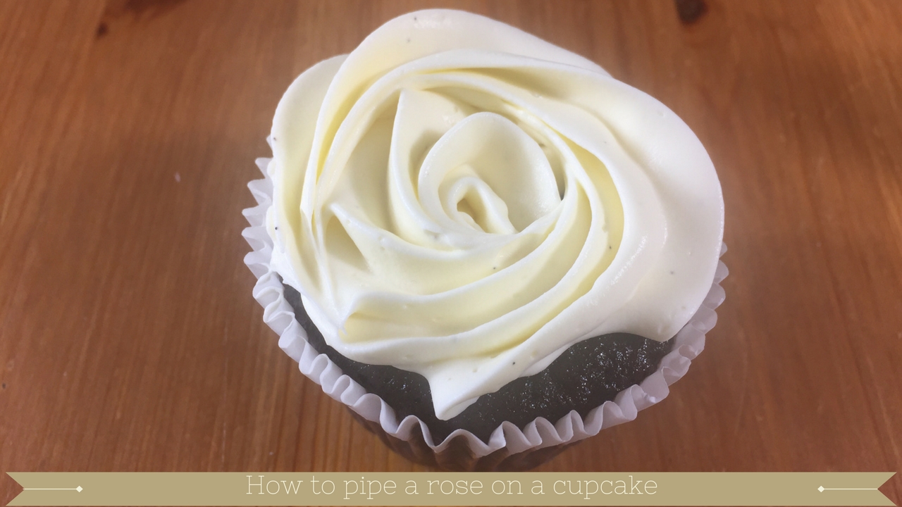 How to pipe a buttercream rose on a cupcake