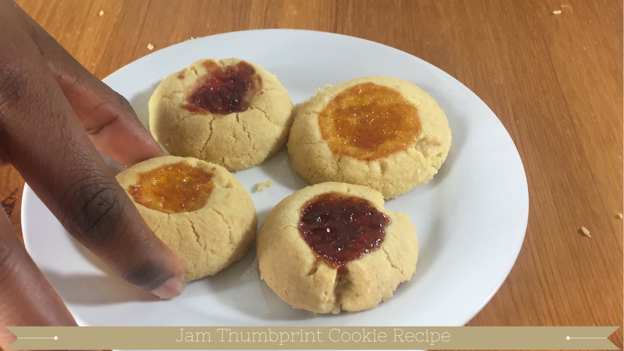 Jam thumbprint cookies : Shortbread thumbprint cookies