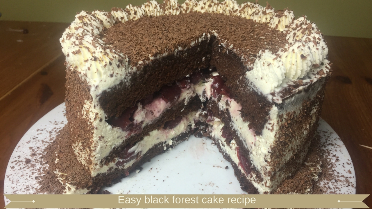 Easy black forest cake recipe