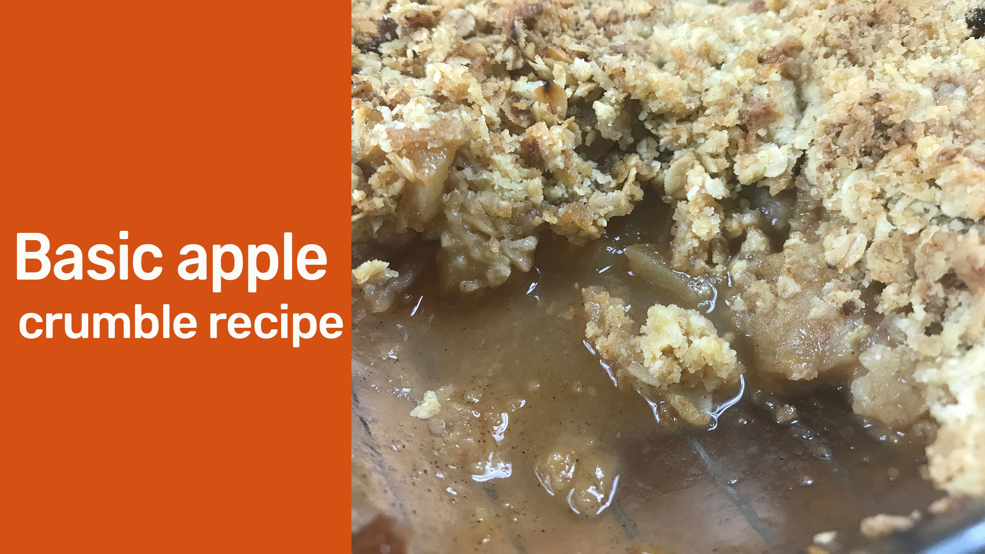 Basic apple crumble recipe : Apple crumble topping