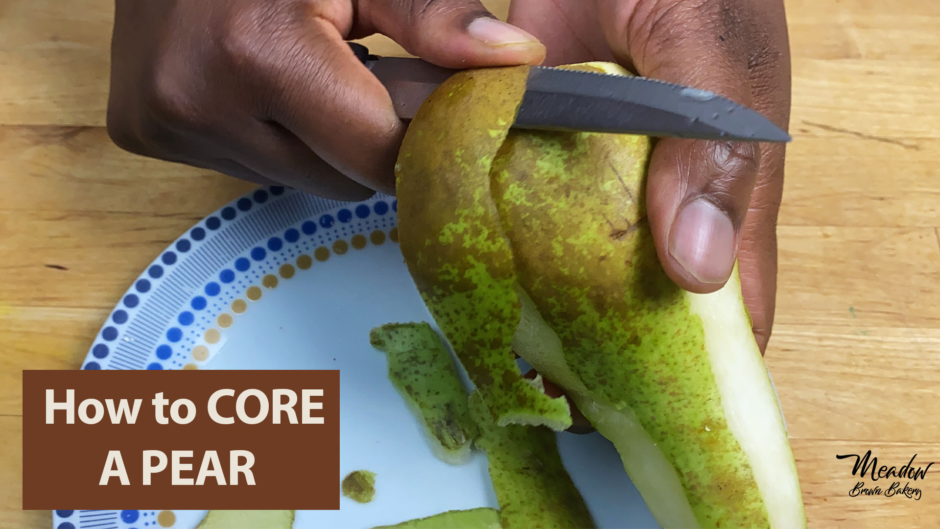 How to core a pear without a corer