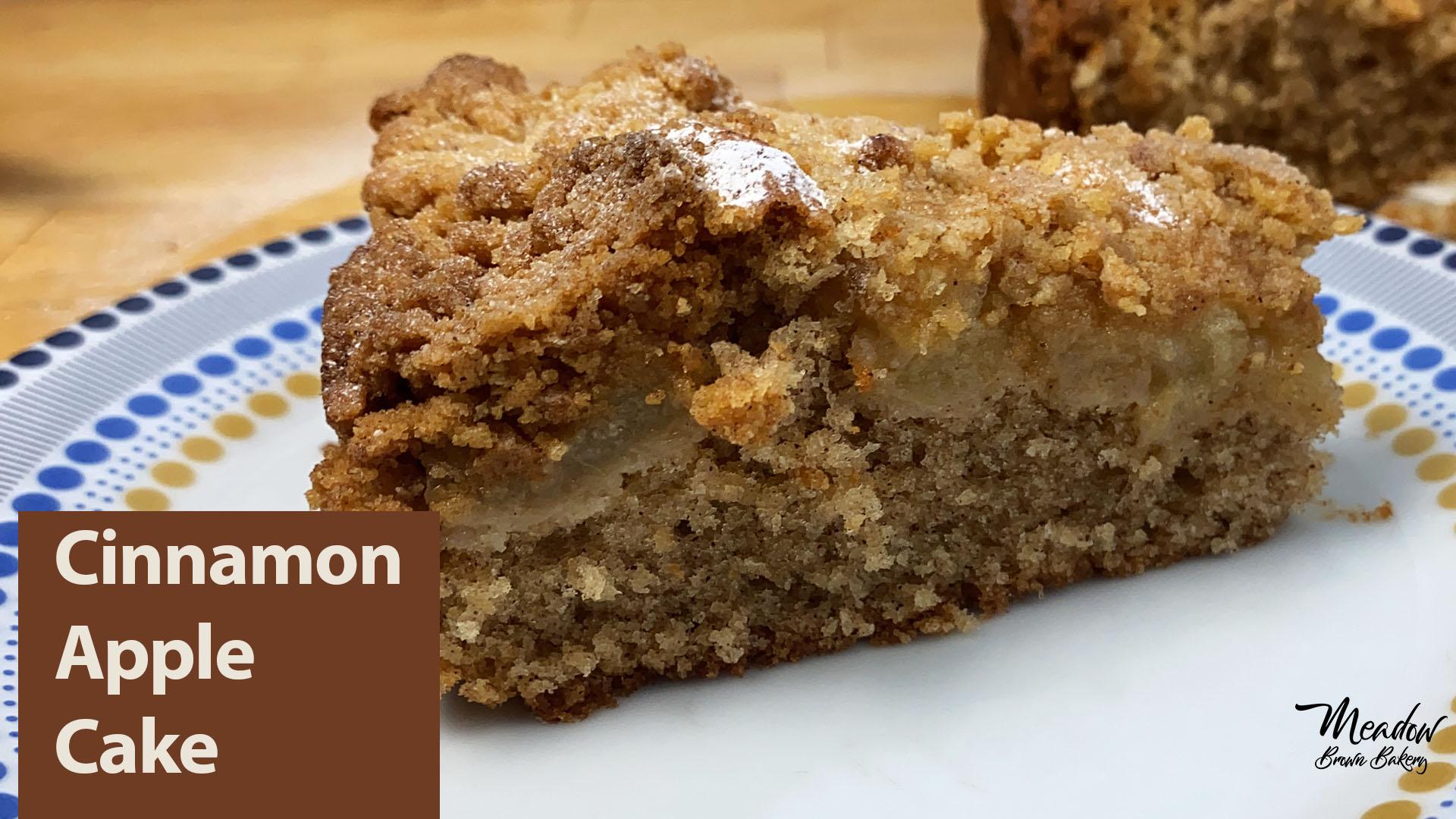 Cinnamon apple streusel cake