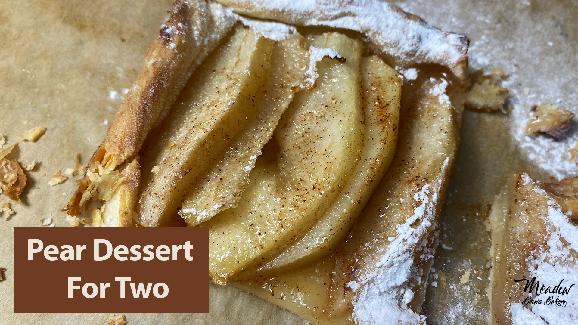Pear dessert for two : Puff pastry pear tart
