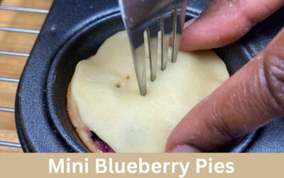 Mini blueberry pies in cupcake tin
